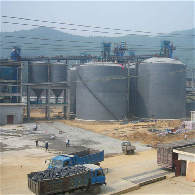 巴中水泥钢板仓2座3000吨青岛项目进入施工